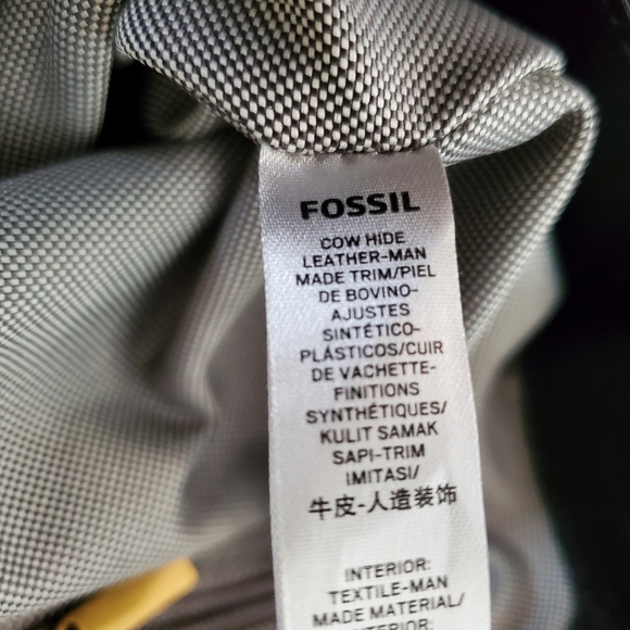 Fossil Maya Hobo Satchel Purse Bag Tote Black Genuine Leather Key Attached - Picture 9 of 11